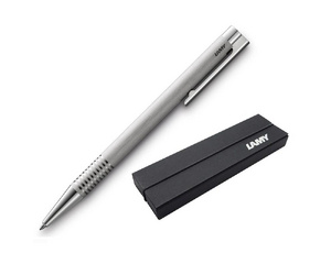 Ручка шариковая Lamy 206 Logo Brushed M16 цвет чернил синий цвет корпуса серебристый (артикул производителя 4026752)